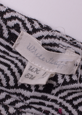 WHITE STUFF Womens Shift Dress White Crazy Pattern Short Sleeve Short UK 14