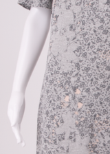 WHITE STUFF Womens Shift Dress Blue Floral Short Sleeve Knee Length UK 14