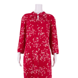 PHASE EIGHT Womens Shift Dress Red Floral Long Sleeve Knee Length UK 14
