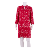 PHASE EIGHT Womens Shift Dress Red Floral Long Sleeve Knee Length UK 14