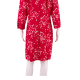 PHASE EIGHT Womens Shift Dress Red Floral Long Sleeve Knee Length UK 14
