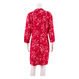 PHASE EIGHT Womens Shift Dress Red Floral Long Sleeve Knee Length UK 14