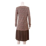 ROBERTO CAVALLI Womens Shift Dress Black Spotted Long Sleeve Midi M
