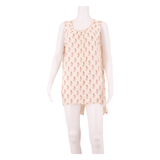 FAT FACE Womens Shift Dress Cream Viscose Animal Print Sleeveless Hi-Low UK 14