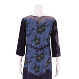 WHITE STUFF Womens Shift Dress Blue Viscose Floral Long Sleeve Knee Length UK 10