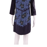 WHITE STUFF Womens Shift Dress Blue Viscose Floral Long Sleeve Knee Length UK 10