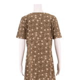 WHITE STUFF Womens A-Line Dress Green Floral Short Sleeve Knee Length UK 14