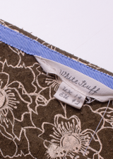 WHITE STUFF Womens A-Line Dress Green Floral Short Sleeve Knee Length UK 14