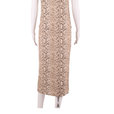 ZIMMERMANN Womens Tank Dress Brown Viscose Animal Print Sleeveless Midi UK 10