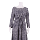 JOULES Womens Fit & Flare Dress Blue Crazy Pattern Long Sleeve Midi UK 12