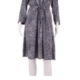 JOULES Womens Fit & Flare Dress Blue Crazy Pattern Long Sleeve Midi UK 12