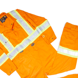 PIONEER Reflective Workwear Mens Boiler Suit Orange Relaxed XL W44 L33