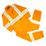 PIONEER Reflective Workwear Mens Boiler Suit Orange Relaxed XL W44 L33