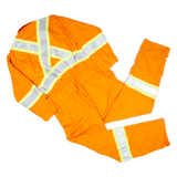 PIONEER Reflective Workwear Mens Boiler Suit Orange Relaxed XL W44 L33