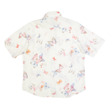 CITRON Womens Printed Shirt Cream Collared Animal Print L