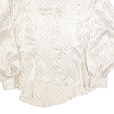 FOXY LADY Womens Printed Shirt Beige Collared Long Sleeve Crazy Pattern M