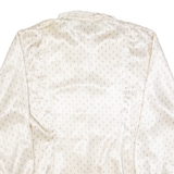 FOXY LADY Womens Printed Shirt Beige Collared Long Sleeve Crazy Pattern M