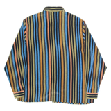 CITY LIFE Womens Printed Shirt Black Collared Long Sleeve Striped L