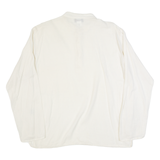 EXPLORALIA Womens Shirt Cream Button Neck Long Sleeve L