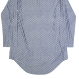 TOMMY HILFIGER Star All Over Print Long Tail Womens Oversized Shirt Blue M