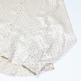 FOXY LADY Womens Printed Shirt Beige Collared Long Sleeve Crazy Pattern M