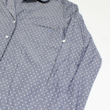 TOMMY HILFIGER Star All Over Print Long Tail Womens Oversized Shirt Blue M