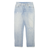 LEVI'S 501CT Jeans Distressed Mens Blue Regular Tapered W24 L27