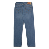 LEVI'S 505 Jeans Mens Blue Regular Straight Stone Wash W34 L32