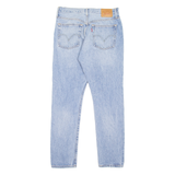 LEVI'S 501 BIG E Jeans Distressed Womens Blue Straight Stone Wash W28 L28