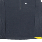 NIKE Mens Fleece Black 1/4 Zip Tight Knit L