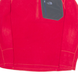 THE North FACE Mens Fleece Red 1/4 Zip Tight Knit L