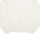 COTTON TO THE CORE Maryland Mens Jumper Cream Collared 90s Tight Knit S