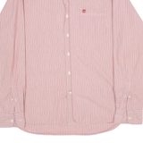 TIMBERLAND Regular Fit Mens Shirt Red Striped Long Sleeve M