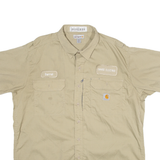 CARHARTT Darrell Davis Electric Mens Worker Shirt Brown XL