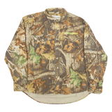 WHITEWATER Mens Shirt Brown Long Sleeve L