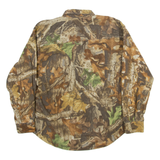 WHITEWATER Mens Shirt Brown Long Sleeve L