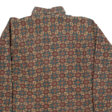 CENTERFIELD Mens Shirt Red Crazy Pattern Long Sleeve M