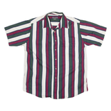 TRADER BAY Mens Shirt White Striped M