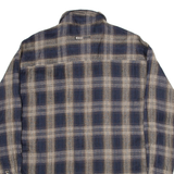 ZIZA SPORT Mens Flannel Shirt Blue Check Long Sleeve M