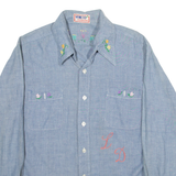 VENETO Womens Shirt Blue Floral Long Sleeve M