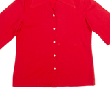 MERVILLE Womens Plain Shirt Red UK 14