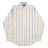 TANGO Mens Shirt Brown Striped Long Sleeve L