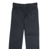 DICKIES Workwear Mens Twill Trousers Black Slim Straight W30 L32