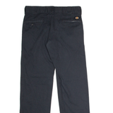 DICKIES Workwear Mens Twill Trousers Black Slim Straight W30 L32