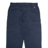 DICKIES Flex Workwear Mens Twill Trousers Blue Loose Straight W38 L30