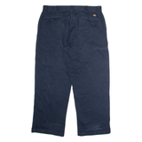 DICKIES Flex Workwear Mens Twill Trousers Blue Loose Straight W38 L30