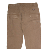 DICKIES Workwear Mens Canvas Trousers Brown Relaxed Straight W42 L30