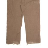 DICKIES Workwear Mens Canvas Trousers Brown Relaxed Straight W42 L30