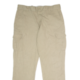 DICKIES Flex Workwear Cargo Mens Trousers Beige Regular Straight W38 L34