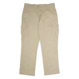 DICKIES Flex Workwear Cargo Mens Trousers Beige Regular Straight W38 L34